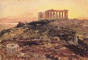 Frederic E.Church The Parthenon from the Southeast painting